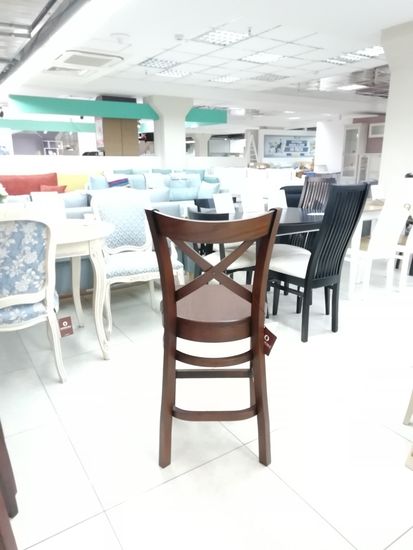 Стул полубарный Соло-ПБ (дуб/тон 900/жесткое сиденье)