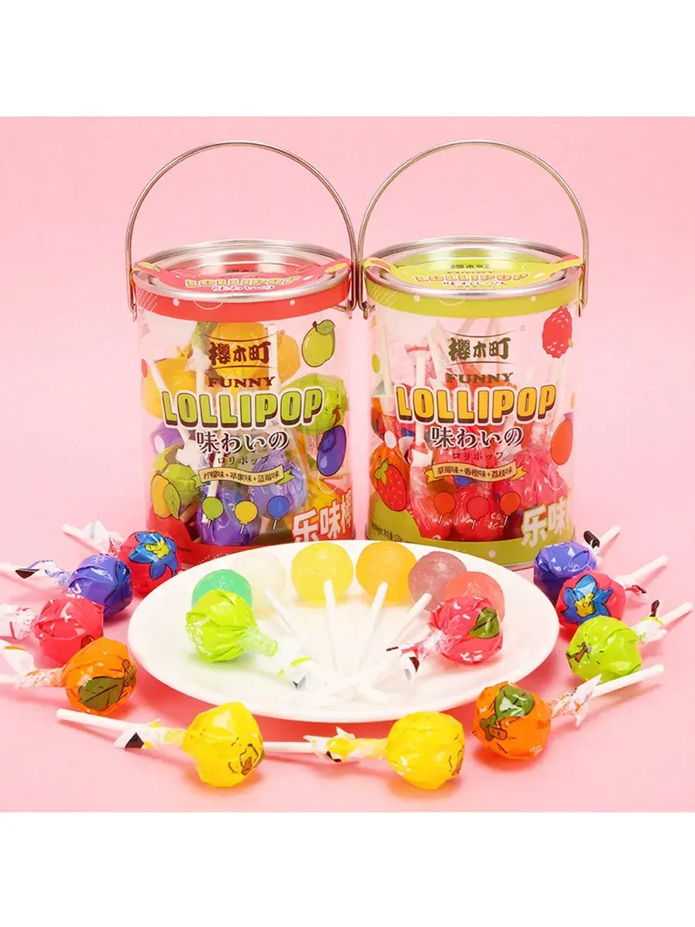 Леденцы на палочке Клубника, Апельсин, Личи 120 г