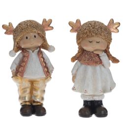 GAEM Фигурка декоративная "Мальчик/Девочка", L7,5 W5 H13 см, 2в.