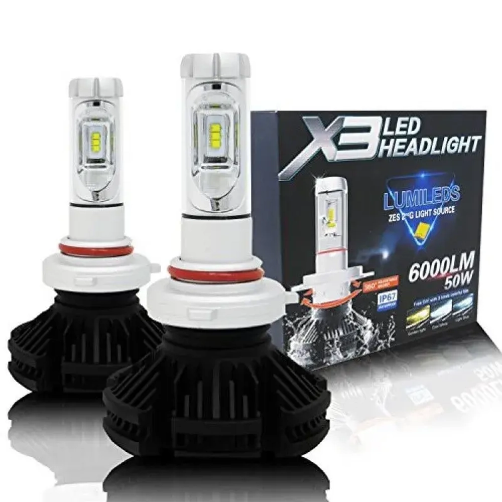 Комплект (H1) светодиодных ламп X3 Led Headlight (Цоколь: H1) 50W 6000Lm (2 шт. / комплект) 0.3 кг 16х15х7