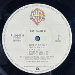 Винтажная виниловая пластинка LP Van Halen II (Japan 1979) (Obi)