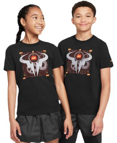 Футболка для мальчика теннисная Nike Kids Dri-Fit Rafa T-Shirt - черный