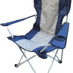 Кресло складное с подлокотниками до 120кг Комфорт 54*54*94см синее