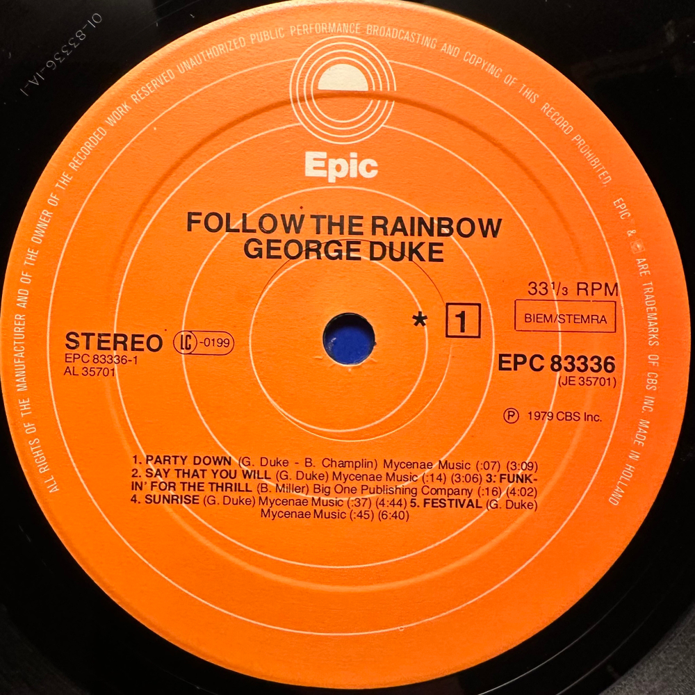 George Duke - Follow The Rainbow (Голландия 1979г.)