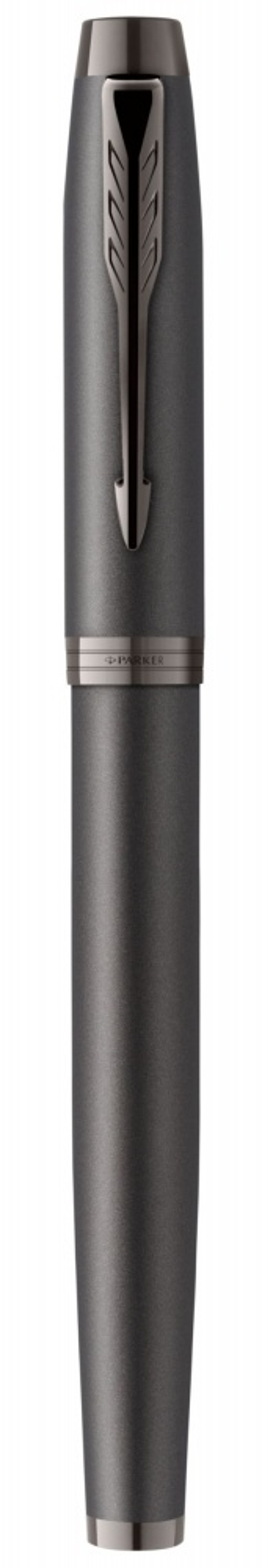 Перьевая ручка Parker IM Professionals Monochrome Titanium, перо:F/M, цвет чернил: blue, в подарочной упаковке.