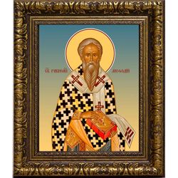 Мефодий равноапостольный, архиепископ Моравский. Икона на холсте.