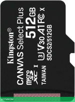 Карта памяти Kingston microSDHC 512GB Class10 (SDCS2/512GBSP)
