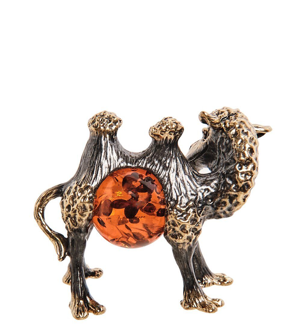 Народные промыслы AM-2818 Фигурка «Верблюд» (латунь, янтарь)
