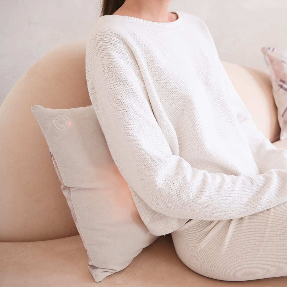 Беспроводная массажная интерьерная подушка GESS Decora — бежевая