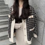 Женский кардиган в клетку