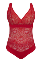 Боди Desire из эластичного кружевного полотна (Размер: M) (Цвет: черный)