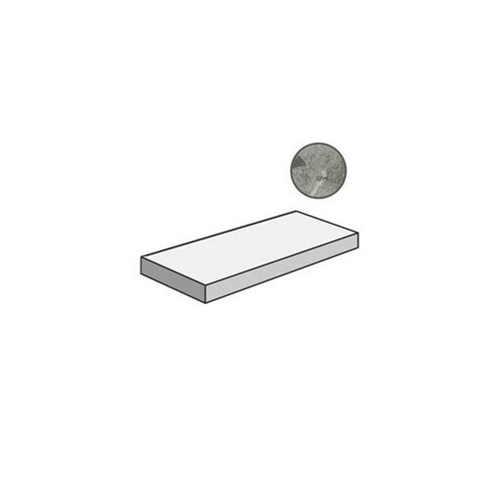 Ступень Charme Extra Silver Scalino Frontale Nat 33х120 Ang.Dx Правая