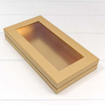 Коробка Для конфет 30х15.5х4.5 см с окошком (Коричневый)