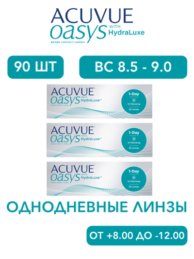 Однодневные контактные линзы Acuvue Oasys 1-Day (комплект 90 линз)