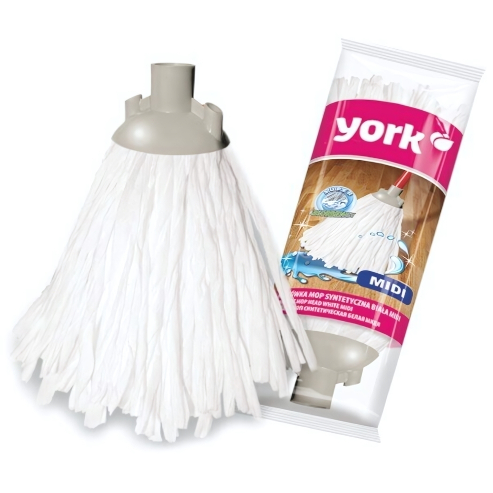 Насадка для уборки белая Миди 70% вискоза, 30% полиэстер вес 109 гр. YORK