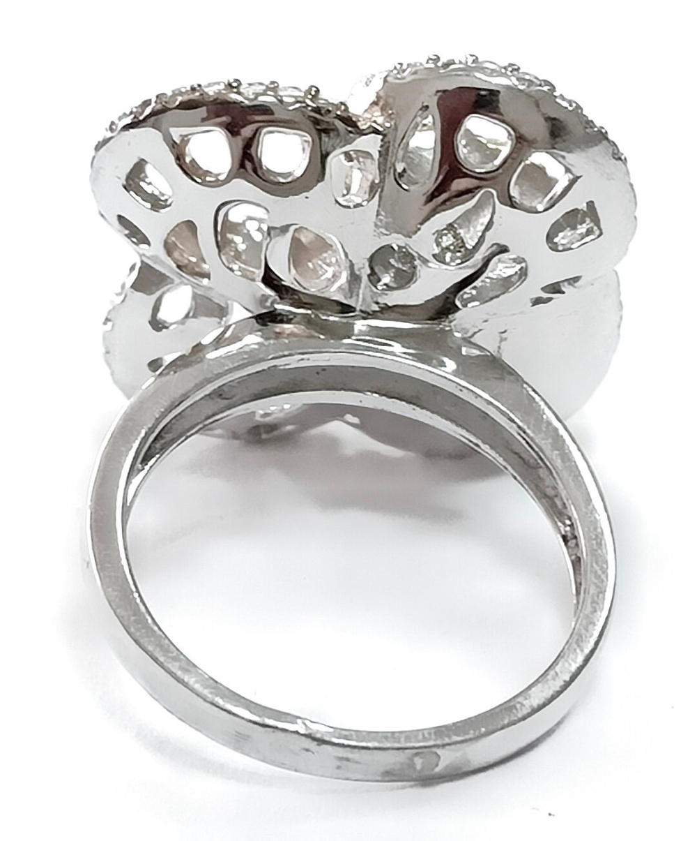 Ювелирное кольцо из серебра с позолотой