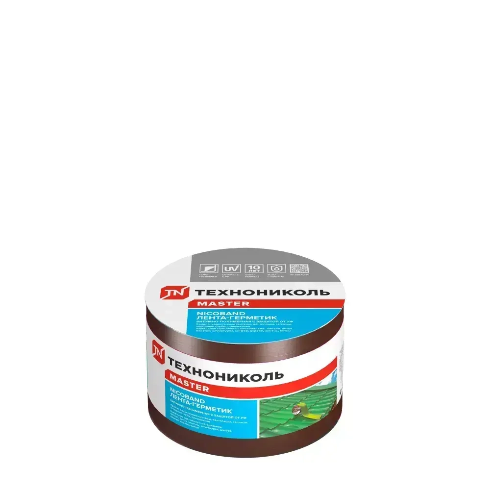 Лента-герметик NICOBAND коричневый 10 м Х 15 см