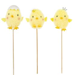 GAEM Изделие декоративное (вставка) "Цыпленок" (блок 12 шт) (7*6*8), L7 W6 H25 см, 3в.