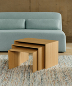 Litto Комплект из 3-х столиков из дубового шпона с отделкой натурального цвета