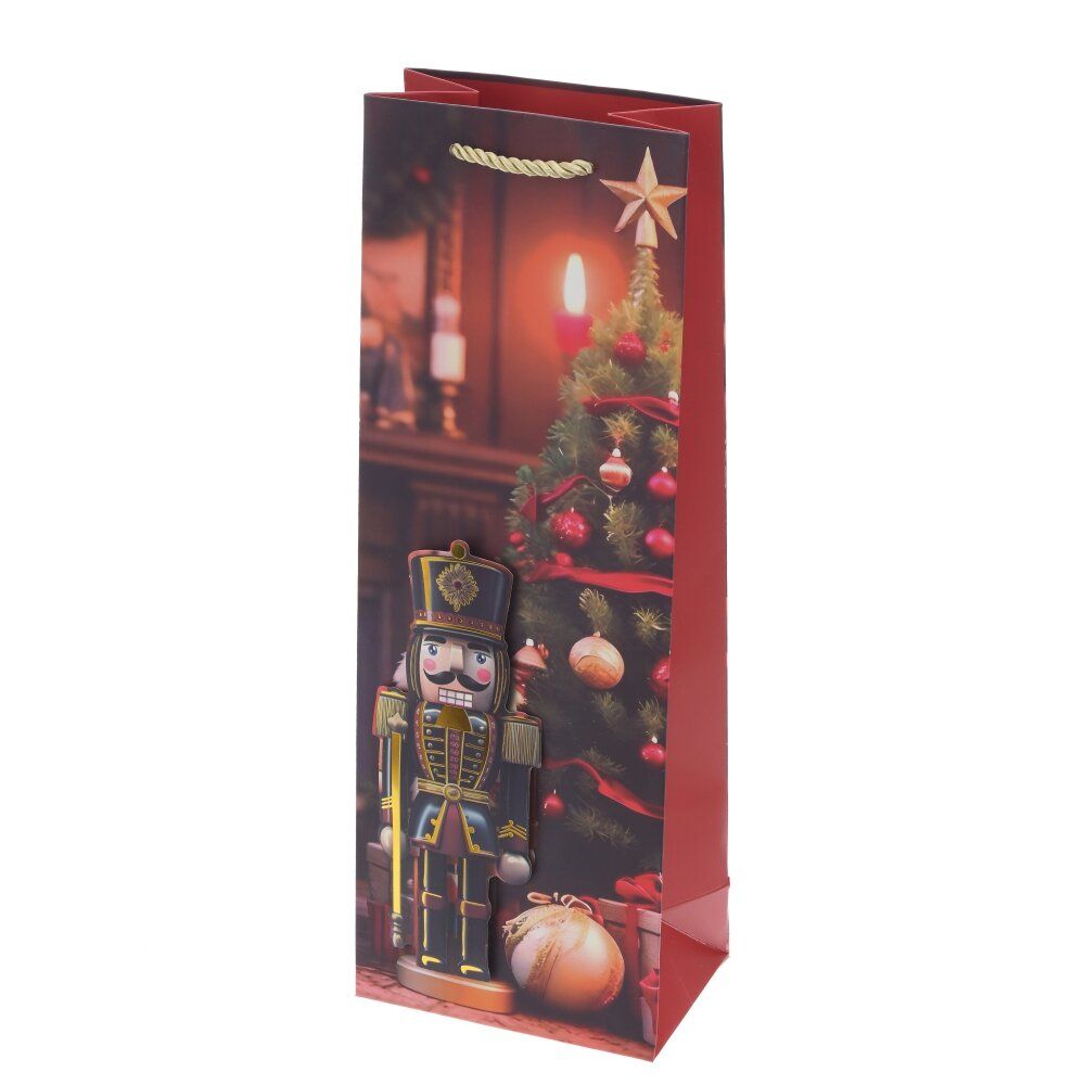 GAEM Пакет подарочный для бутылок (бумага 210г/м2, блок 12шт), L12,5 W8,5 H36 см, 4в.