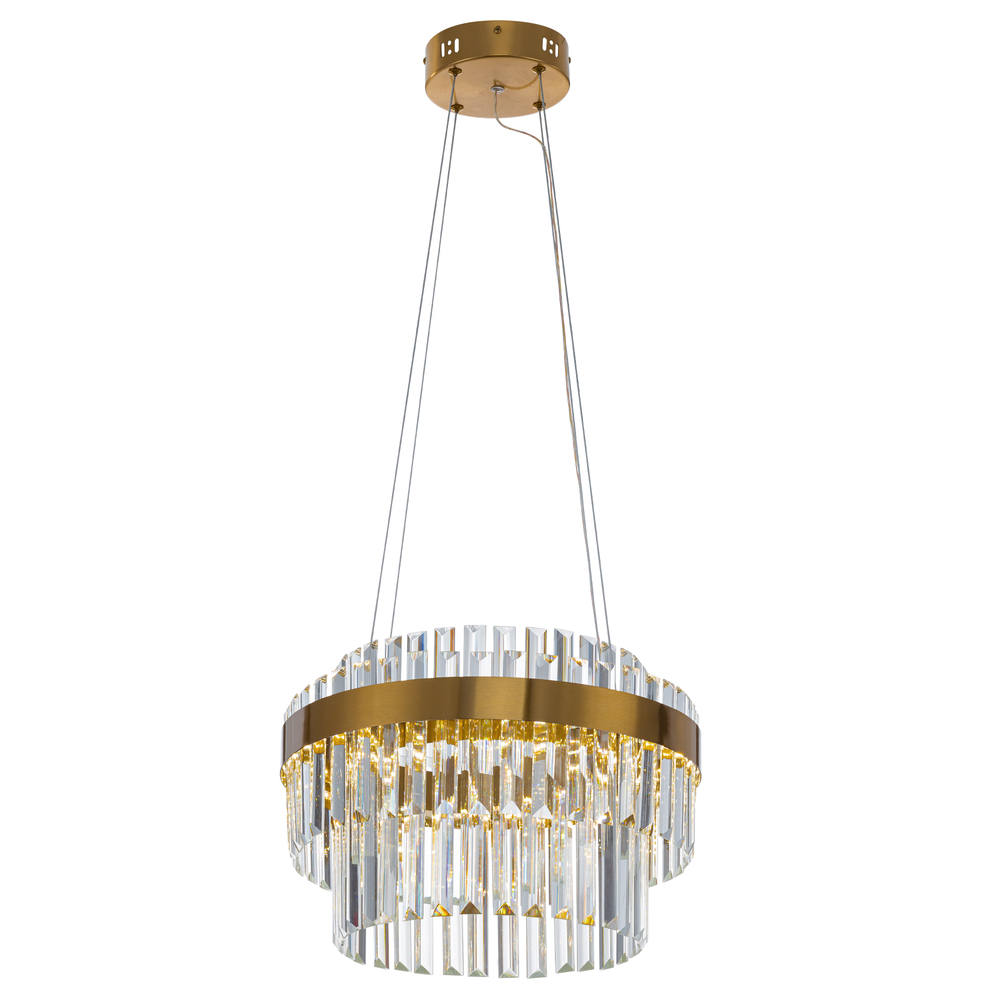 Citilux Sheldon CL339143 LED Люстра хрустальная с пультом Бронза