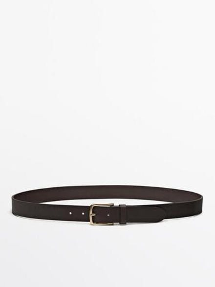 Massimo Dutti Ремень из мягкой кожи наппа, коричневый