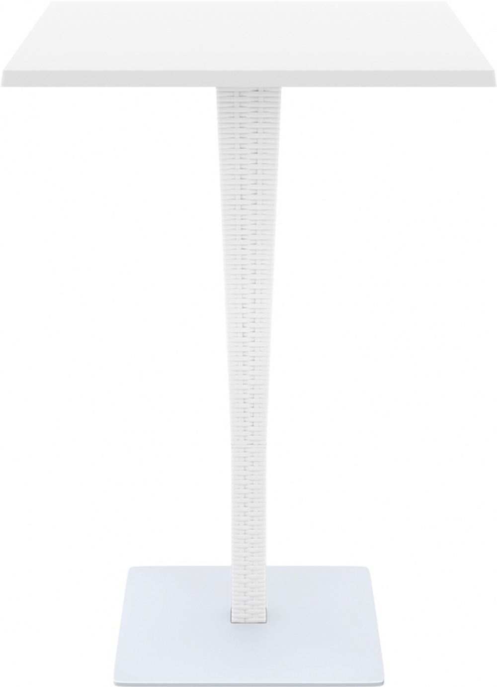 Стол пластиковый плетеный барный Siesta Contract Riva Bar, белый