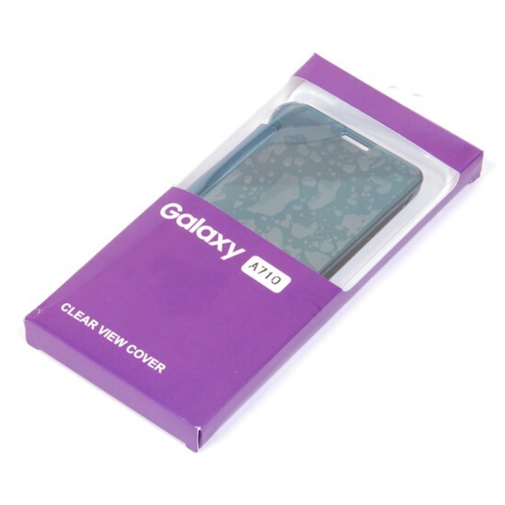 Чехол-книжка Clear View для Samsung Galaxy A7 (2016), 009123 Золотой
