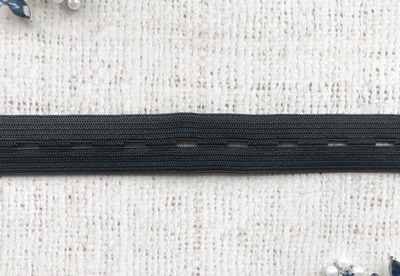 Резинка перфорированная 10 гр, ш. 2 см, чёрный