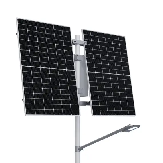 Автономная система освещения на опоре (2 солнечные панели 435 Вт)