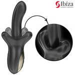 Вибратор с эффектом фрикций и посасывания D-242822