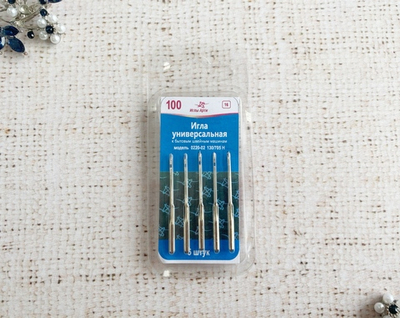 Иглы для бытовых машин универсальные №100, 5 игл