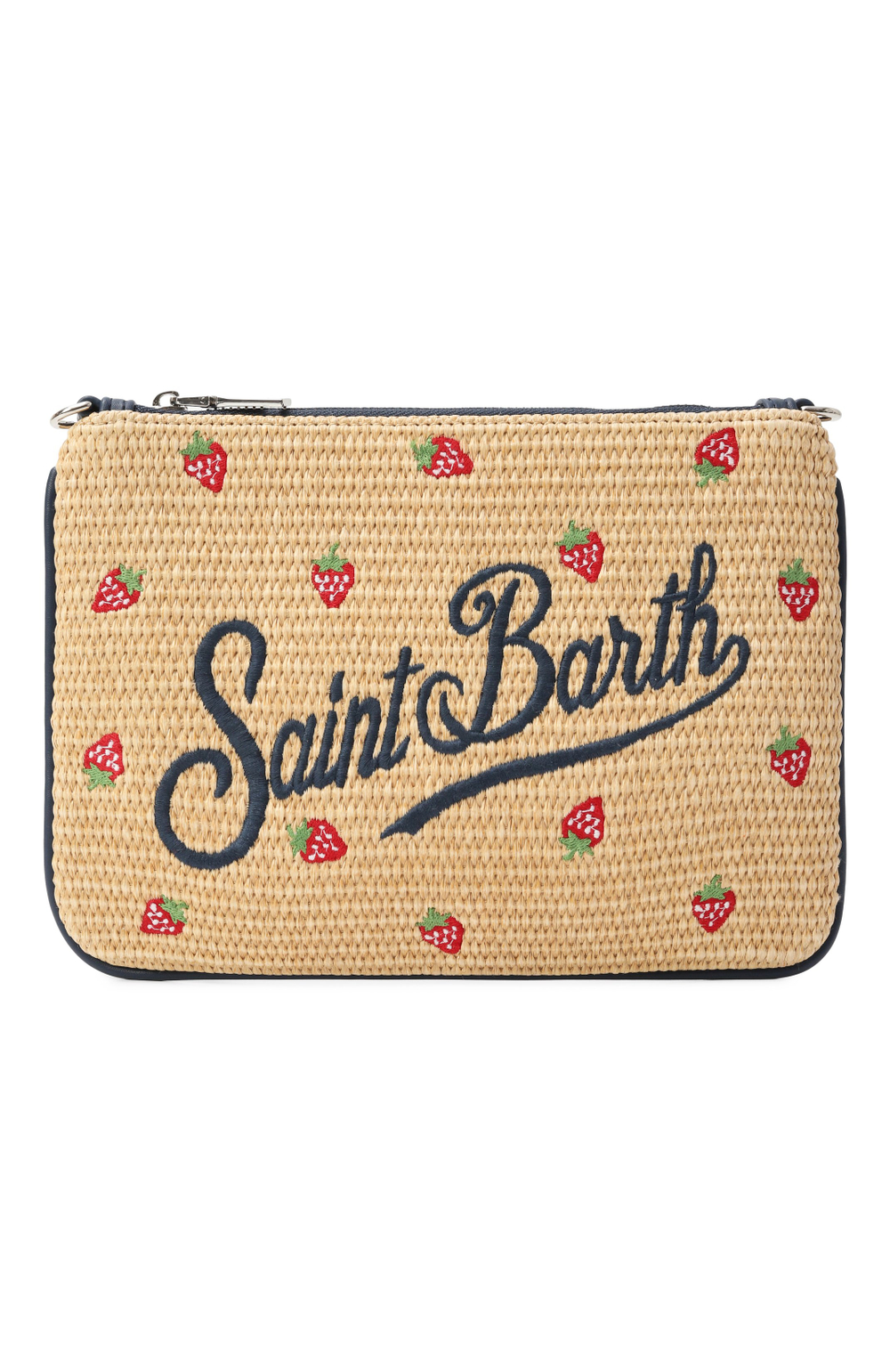 Косметичка Saint Barth Parisienne солома с клубничкой