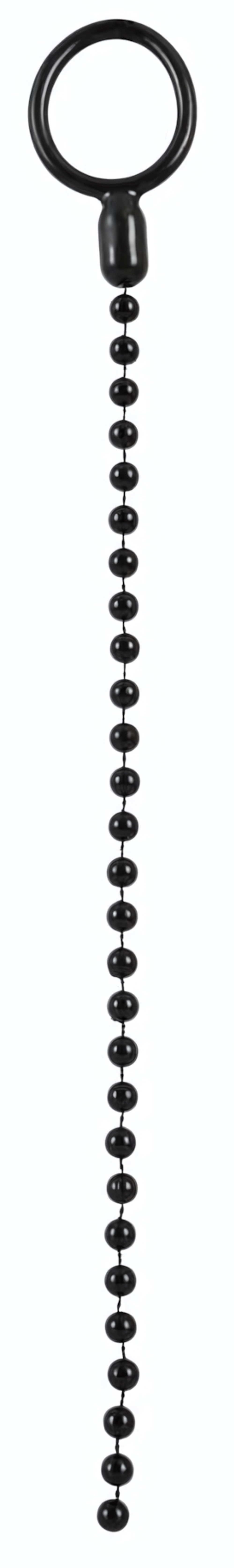 Эрекционное кольцо с цепочкой для стимуляции ягодиц (Цвет: черный)