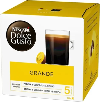 Кофе капсульный Nescafe Dolce Gusto Grande, для системы Dolce Gusto, 16 шт