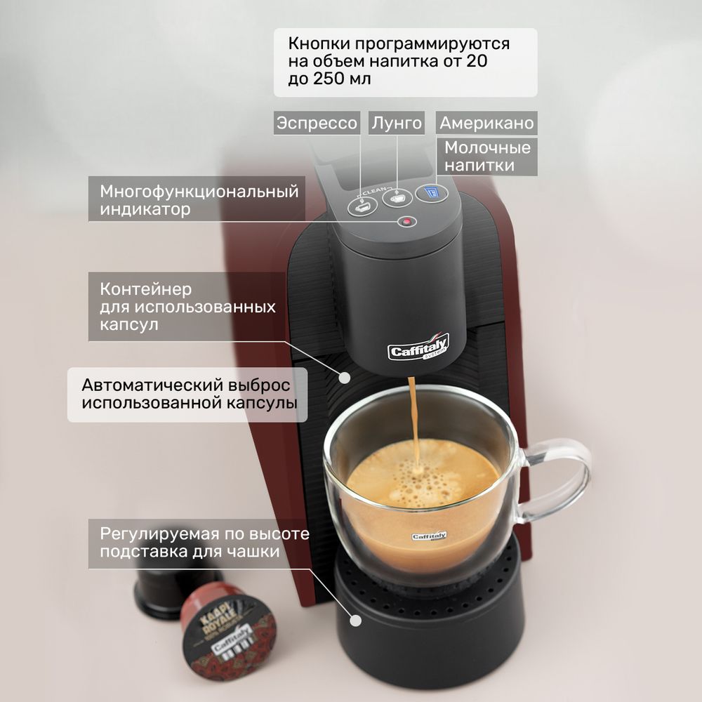 Кофемашина капсульная Caffitaly System S36 Volta Red (красная)