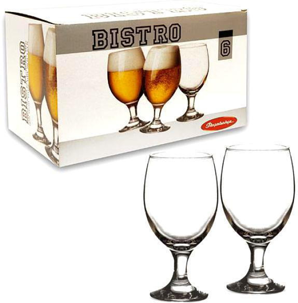Набор пивных бокалов 6шт 400мл «Бистро» 44417В