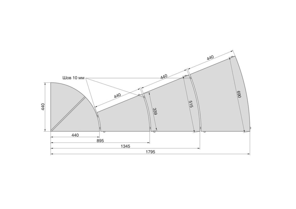 White Hills - Радиальная тротуарная плитка R2900-X4