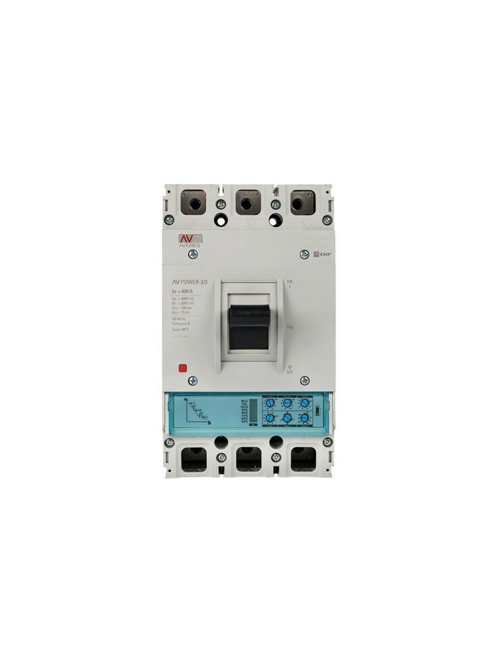 Выключатель автоматический 400А 100кА AV POWER-3/3 ETU2.0 AVERES EKF mccb-33-400H-2.0-av