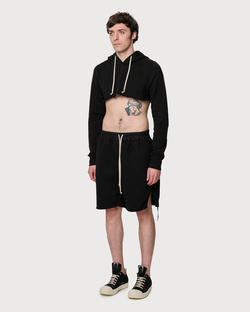 RICK OWENS DRKSHDW ШОРТЫ ЧЕРНЫЕ С МОЛНИЯМИ HOLLYWOOD
