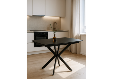 Стол стеклянный Woodville Тамаса 120(150)х70х76 черный