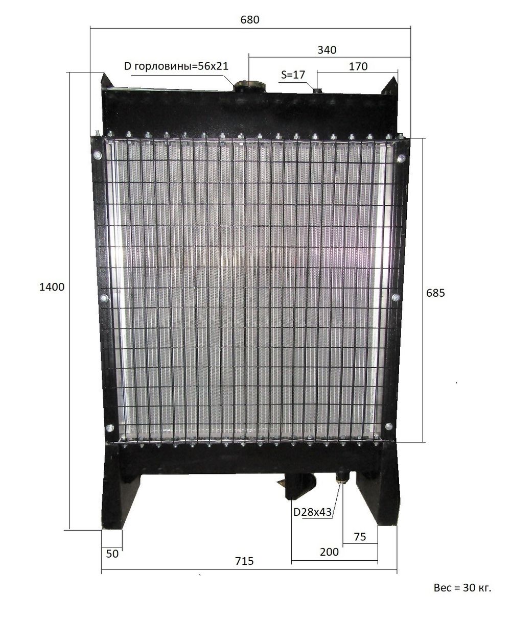 Радиатор охлаждения Ricardo R6105AZLDS1; TDK 110 6LT /Radiator Assembly
