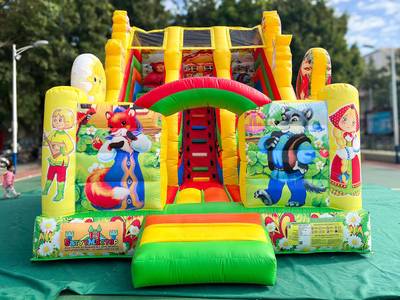 Надувной батут-горка «Славянский 2», 6x4x4.5 м