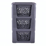 Комод 3-х секционный на колесах "Leaves", серый