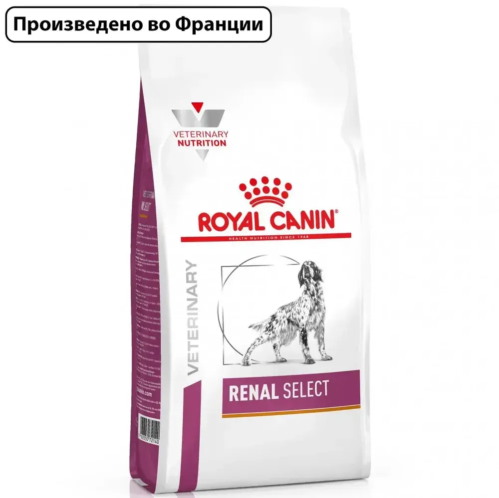 Royal Canin Renal Select (Роял Канин Ренал Селект со вкусом птицы) корм для взрослых собак всех пород с хронической болезнью почек