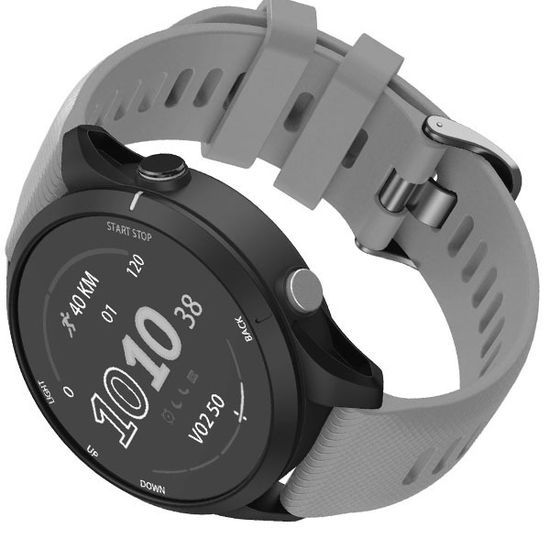 Ремешок Quick Release 22 мм силиконовый для Garmin Forerunner 255 / 265 / 745, Venu 2, Vivoactive 4 быстросъемный (Серый)
