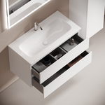 Тумба подвесная Sancos Folk с двумя ящиками 890х445х500, Bianco, FL90W