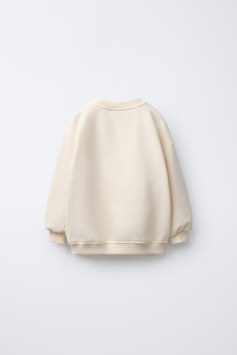 ZARA ТОЛСТОВКА С БЛЕСТЯЩЕЙ НАДПИСЬЮ, ЭКРЮ