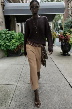 ZARA БРЮКИ CARROT С ЗАЩИПАМИ, РЫЖЕВАТО-КОРИЧНЕВЫЙ