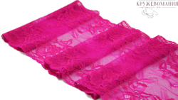 Эластичное кружево, ОПТ, 22 см, тропическая роза, (Арт: EK-2514), м